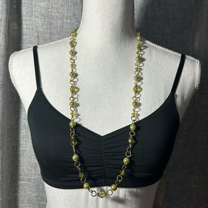 Super cute adjustable yellow green necklace